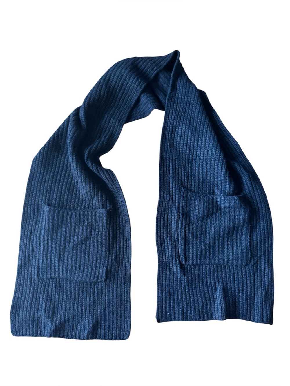 La Ligne Cashmere Scarf Pockets Black Knit